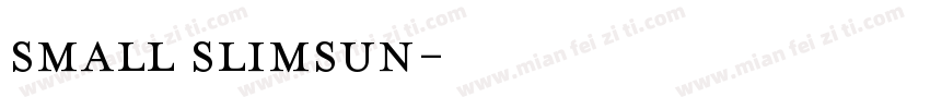 small slimsun字体转换